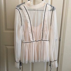 Blouse with built in camisole